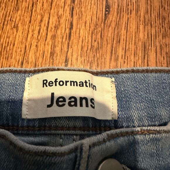 Reformation blue denim high rise jeans size 28 Barbados wash - Picture 5 of 9